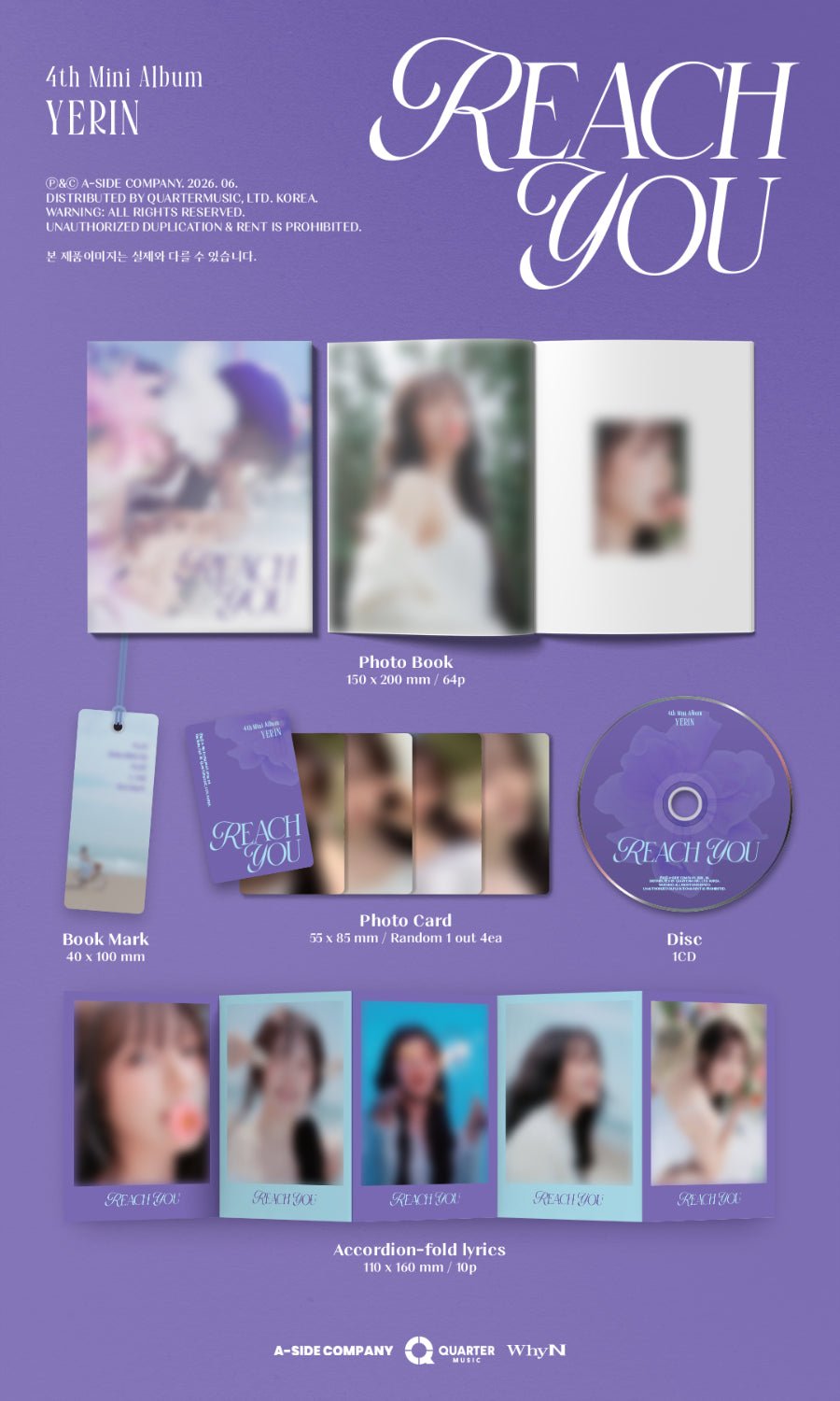 (Pre Order) Yerin - Reach You: Digipack Ver. - KPop Idol