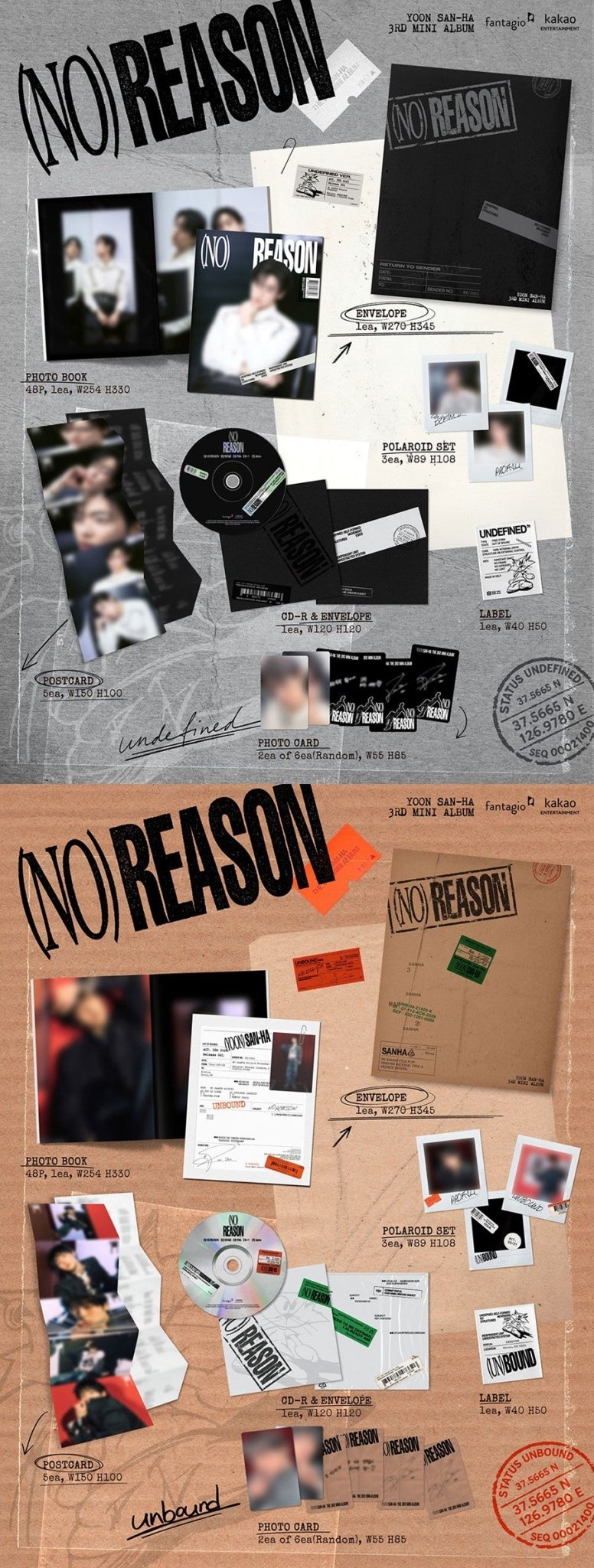(Pre Order) Yoon Sanha - No Reason: Undefined/Unbound ver. - KPop Idol