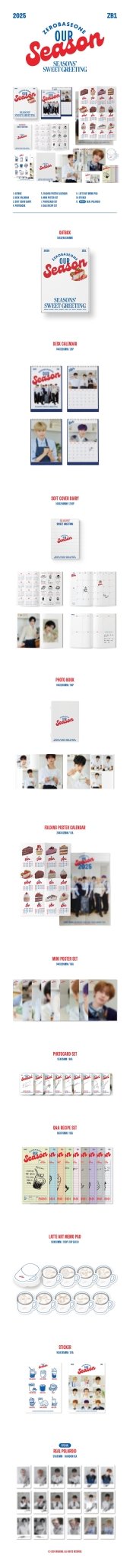 (Pre Order) ZEROBASEONE 2025 Season’s Greetings OUR Seasons with withmuu POB - KPop Idol