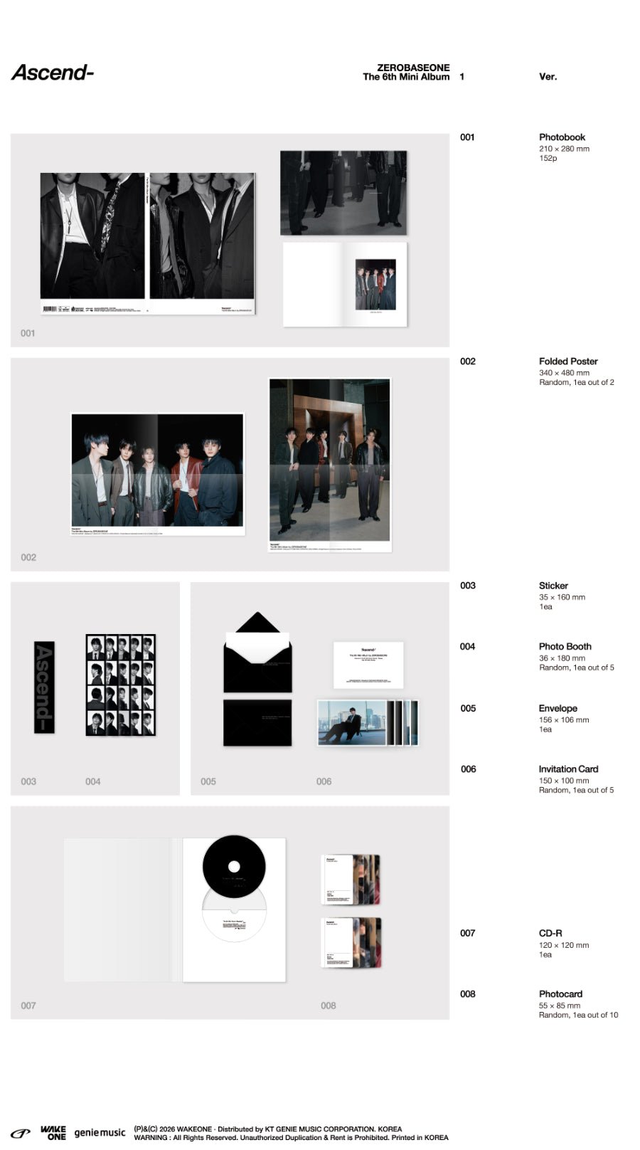 (Pre Order) Zerobaseone - Ascend: Photobook Ver. - KPop Idol