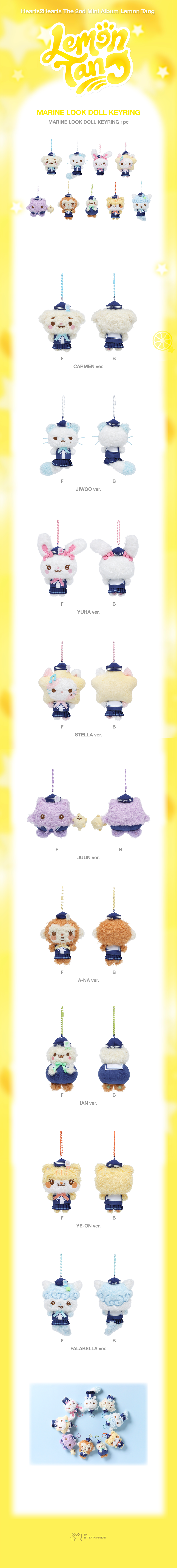 (Pre Order) Hearts2Hearts - Lemon Tang Pop Up Official MD: MARINE LOOK DOLL KEYRING