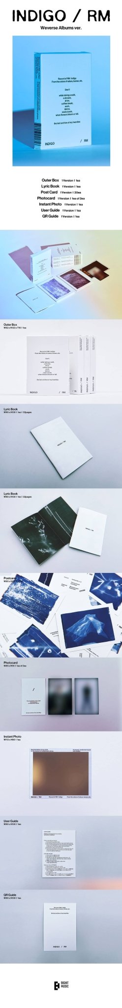 RM (BTS) – ‘Indigo’ Postcard Edition (Weverse Albums ver.) - KPop Idol