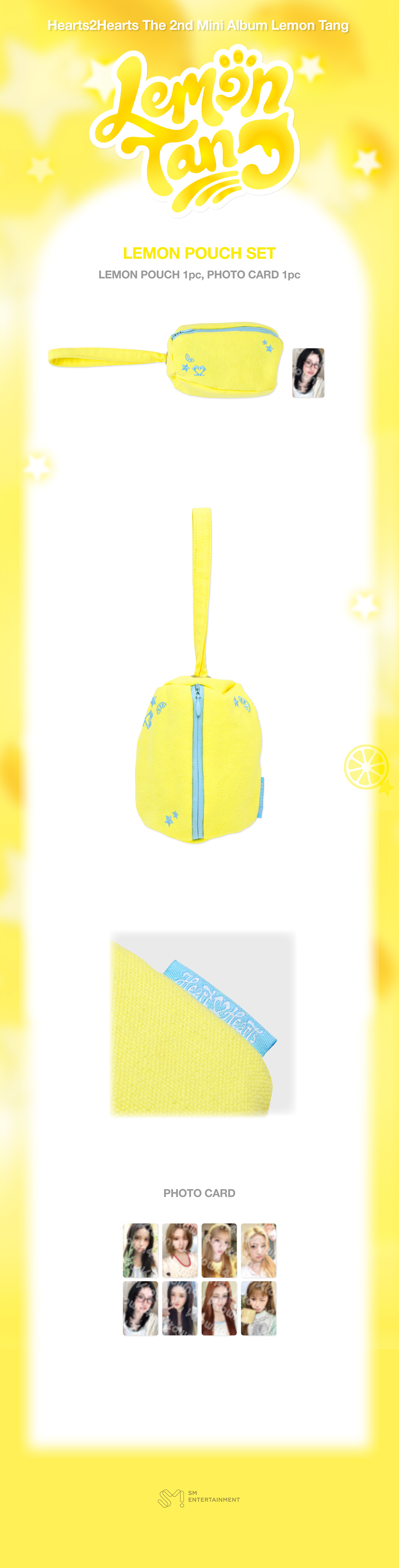 (Pre Order) Hearts2Hearts - Lemon Tang Pop Up Official MD: LEMON POUCH SET