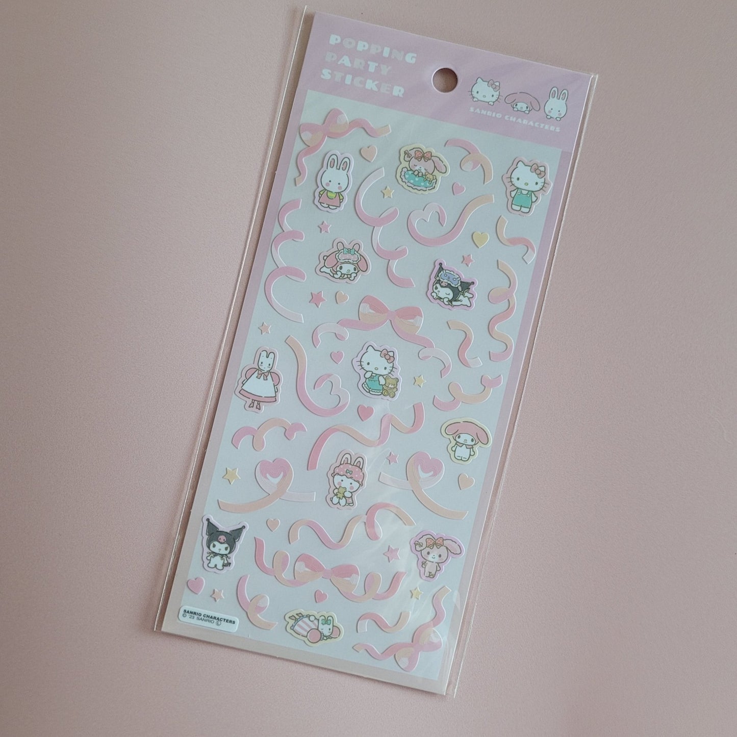 Sanrio Characters Popping Party Stickers - Dreamy Pink - KPop Idol