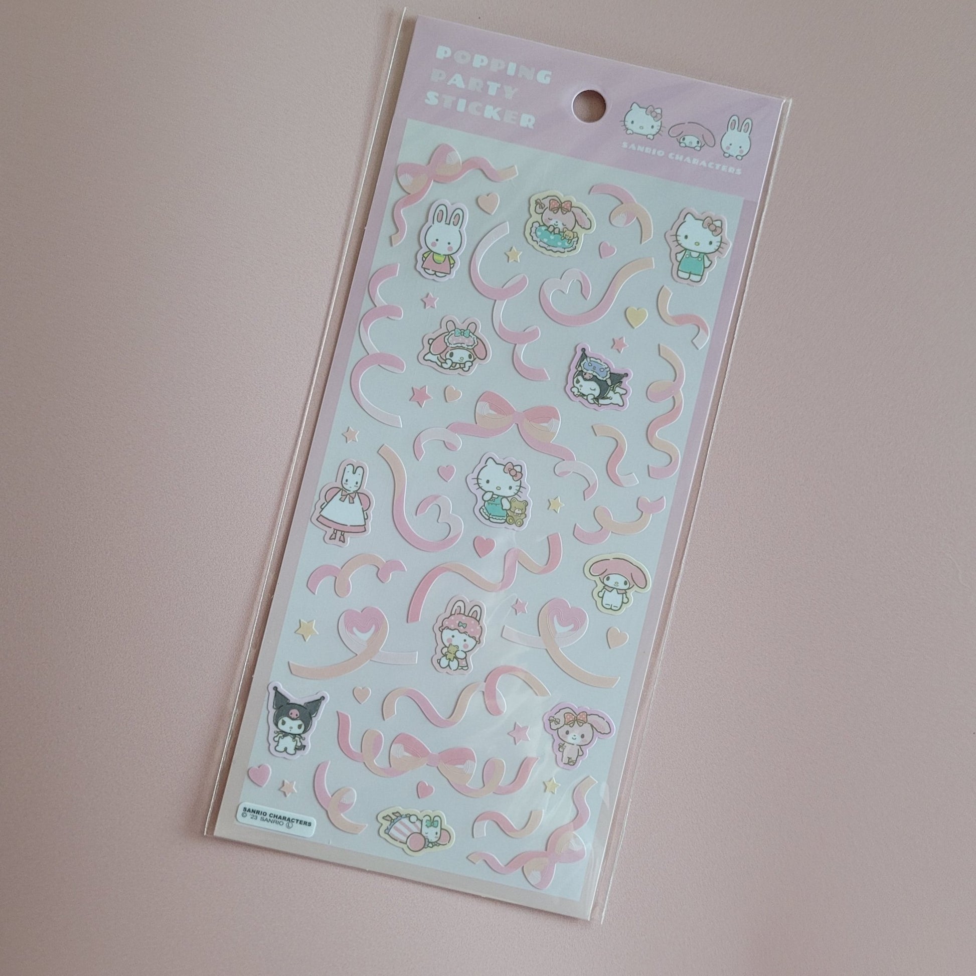 Sanrio Characters Popping Party Stickers - Dreamy Pink - KPop Idol