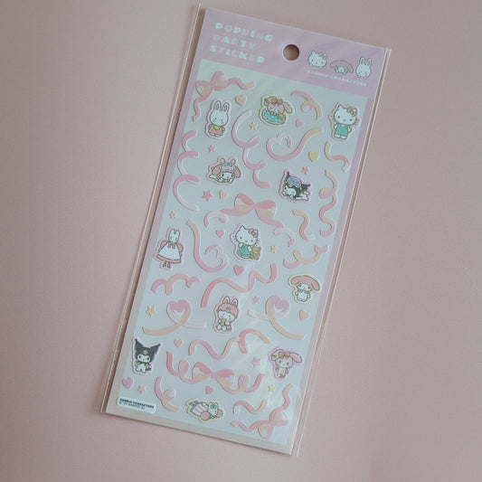 Sanrio Characters Popping Party Stickers - Dreamy Pink - KPop Idol