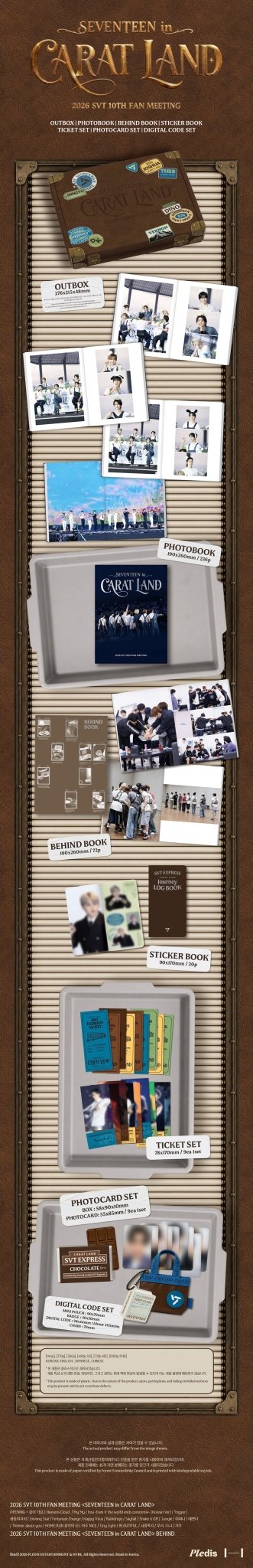 ⏳ Seventeen - 2026 SVT 10th Fan Meeting Seventeen in Carat Land Memory Book + - KPop Idol