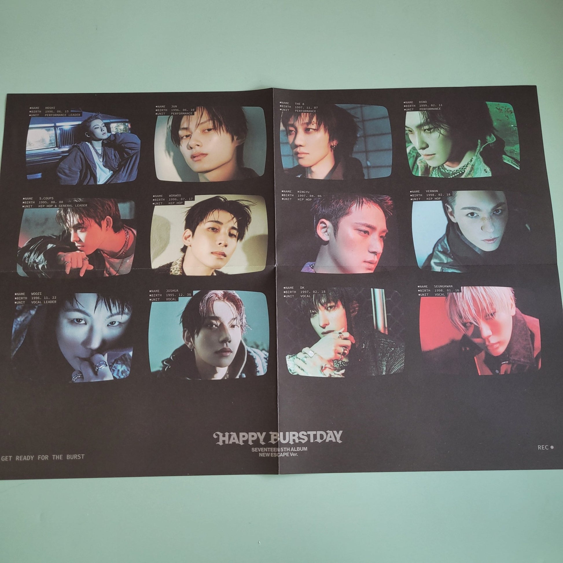 Seventeen - Happy Burstday: New Escape Ver Unit Poster - KPop Idol