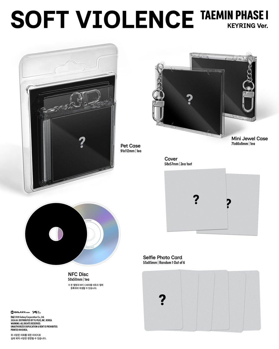 (Pre Order) Taemin - Phase 1: Soft Violence - Keyring Ver.