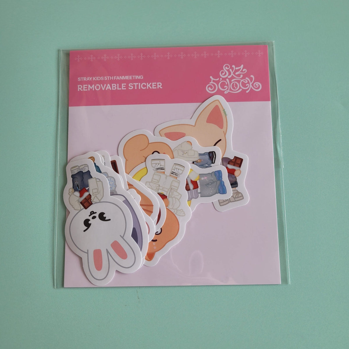 Stray Kids - 5 Clock Fan Meet VIP Merch - Sticker Set - KPop Idol