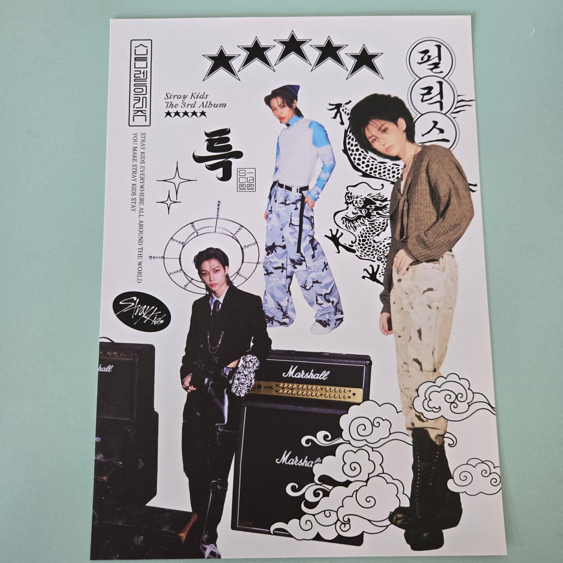 Stray Kids Album Mini Posters - 5 Star OOTD Felix - KPop Idol