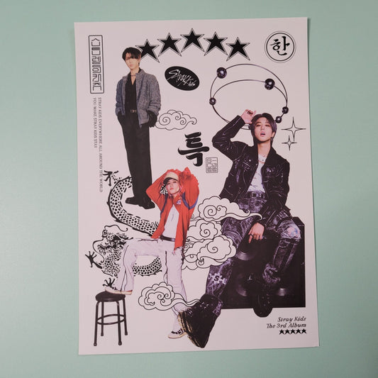 Stray Kids Album Mini Posters - 5 Star OOTD HAN - KPop Idol