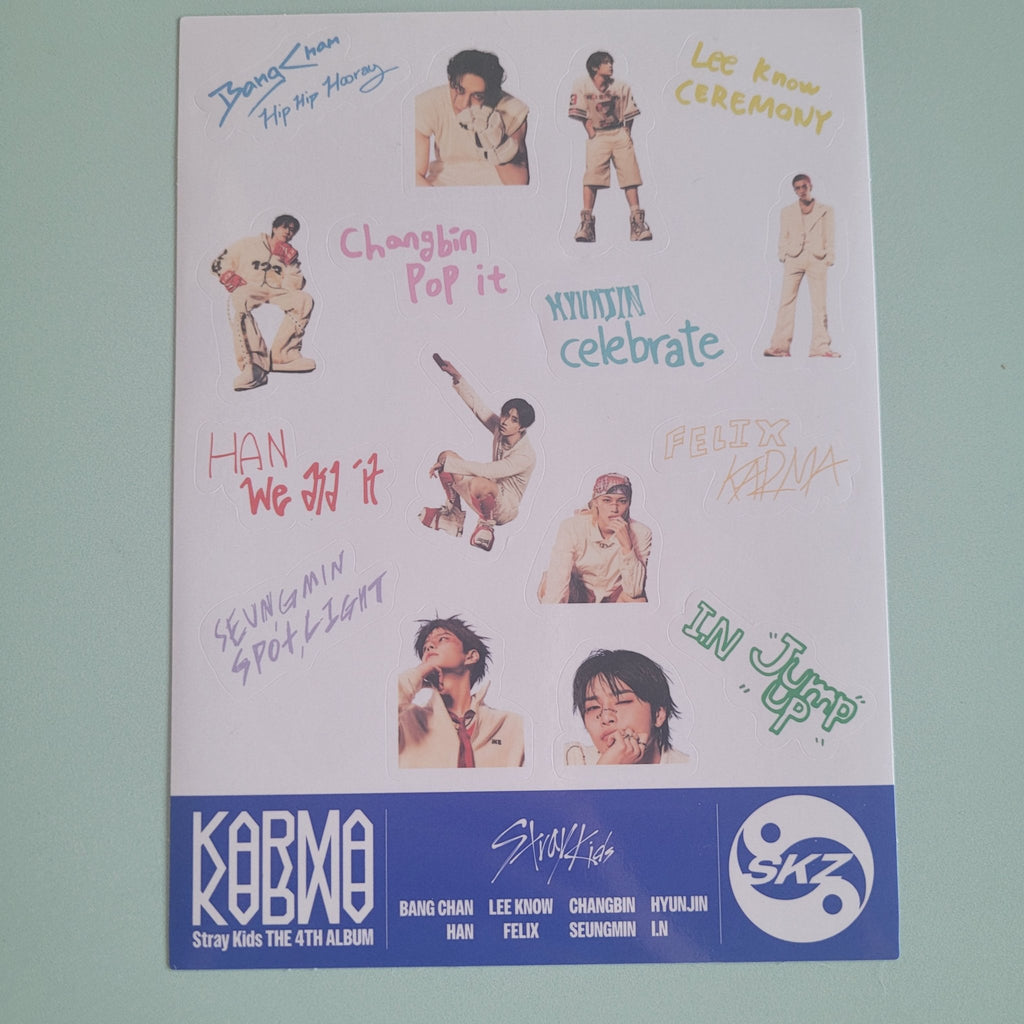 Stray Kids - Karma Inclusions: Sticker Sheet (version choice) - KPop Idol