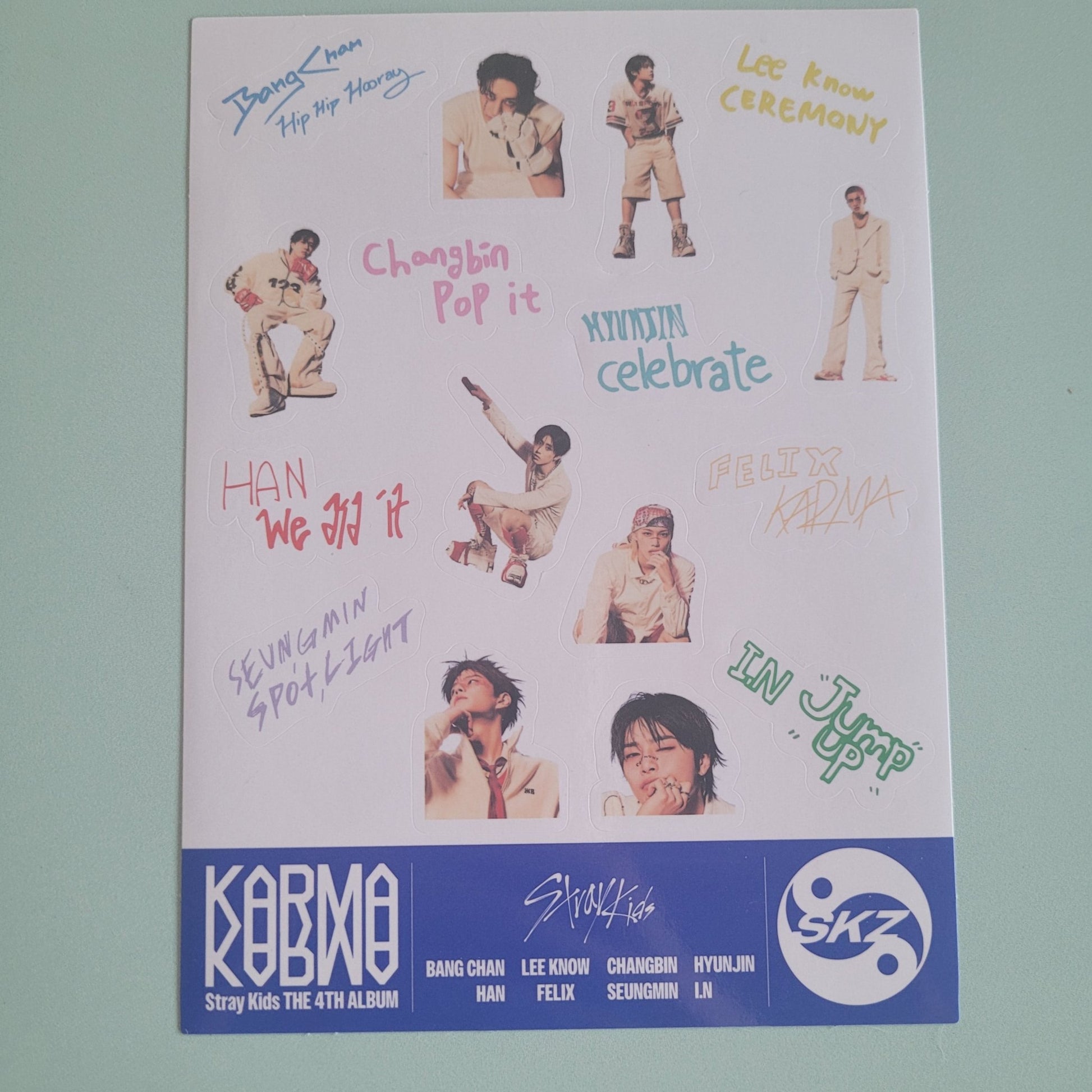 Stray Kids - Karma Inclusions: Sticker Sheet (version choice) - KPop Idol
