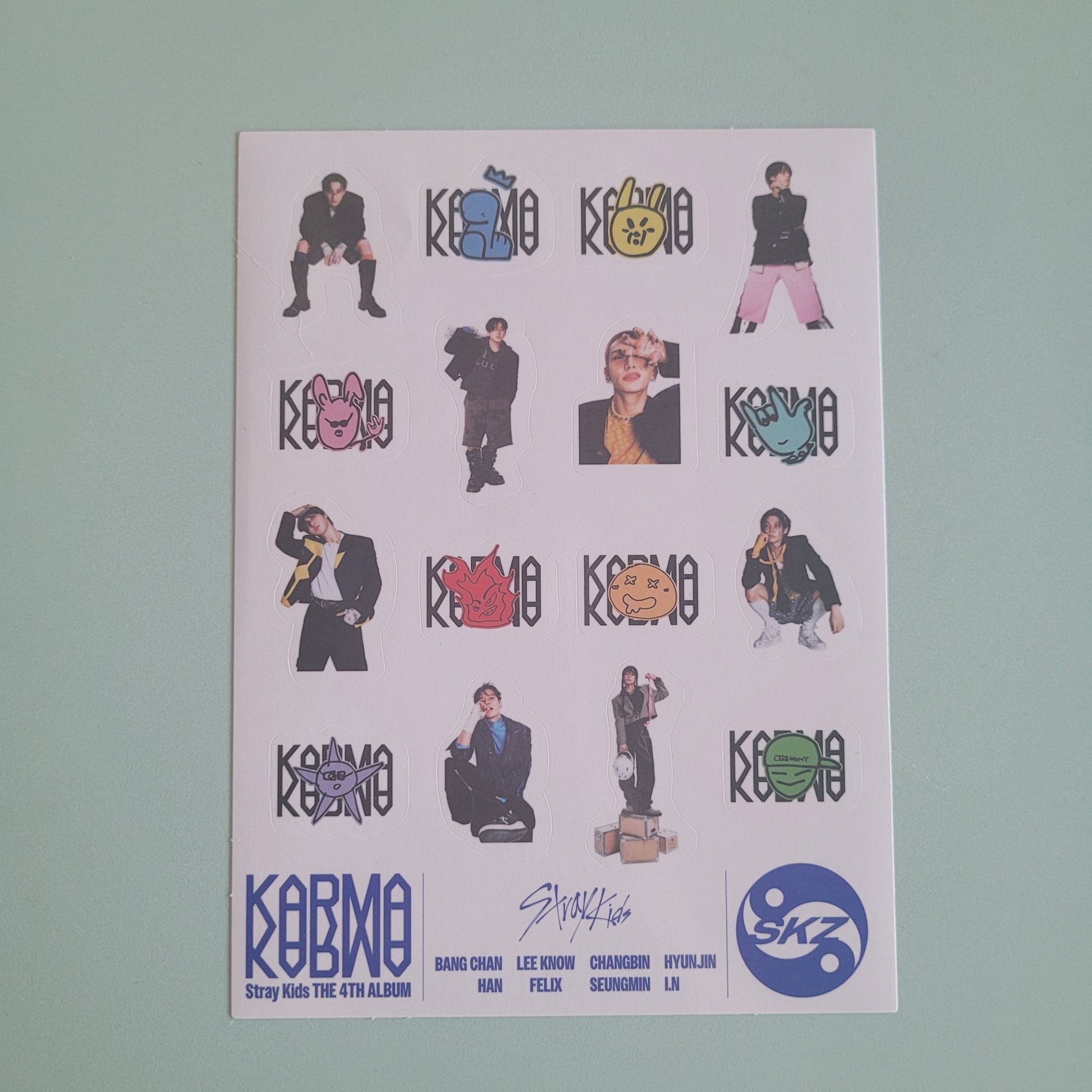 Stray Kids - Karma Inclusions: Sticker Sheet (version choice) - KPop Idol
