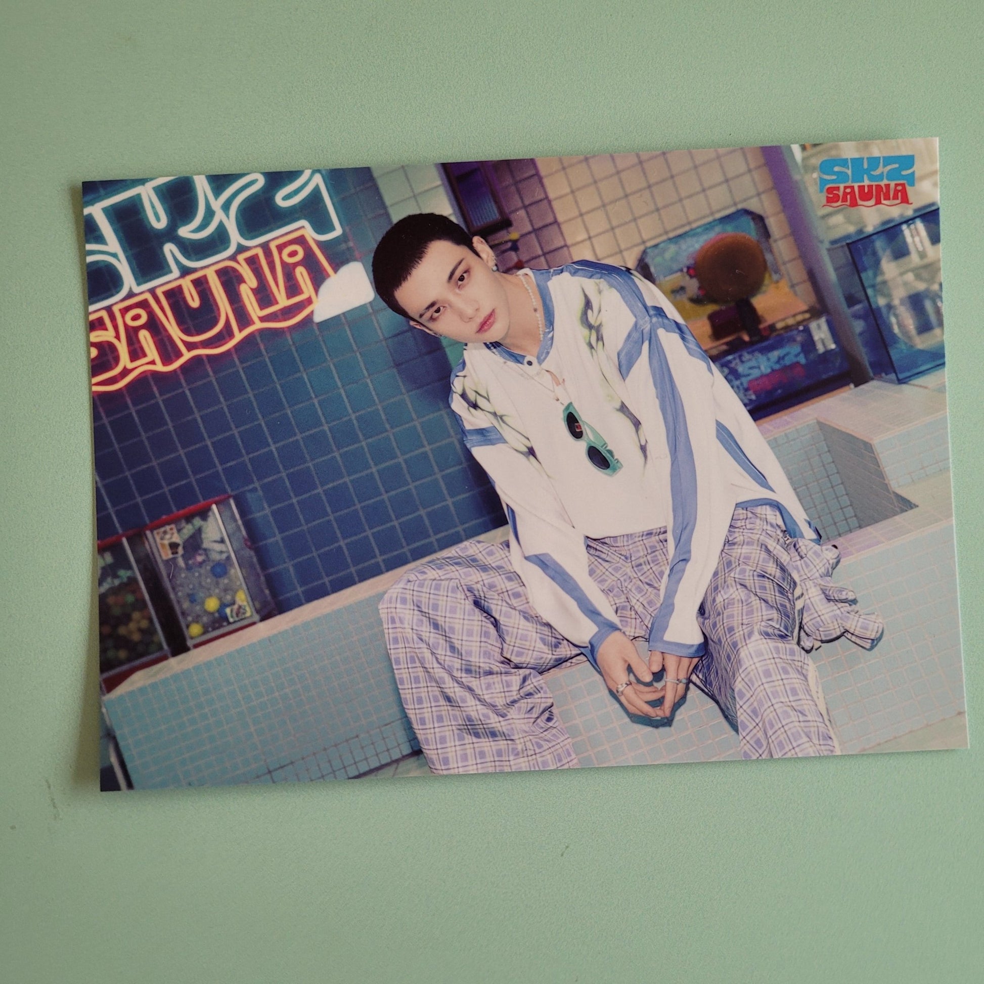 Stray Kids - SKZ Sauna Glossy Trading Card - Hyunjin - KPop Idol