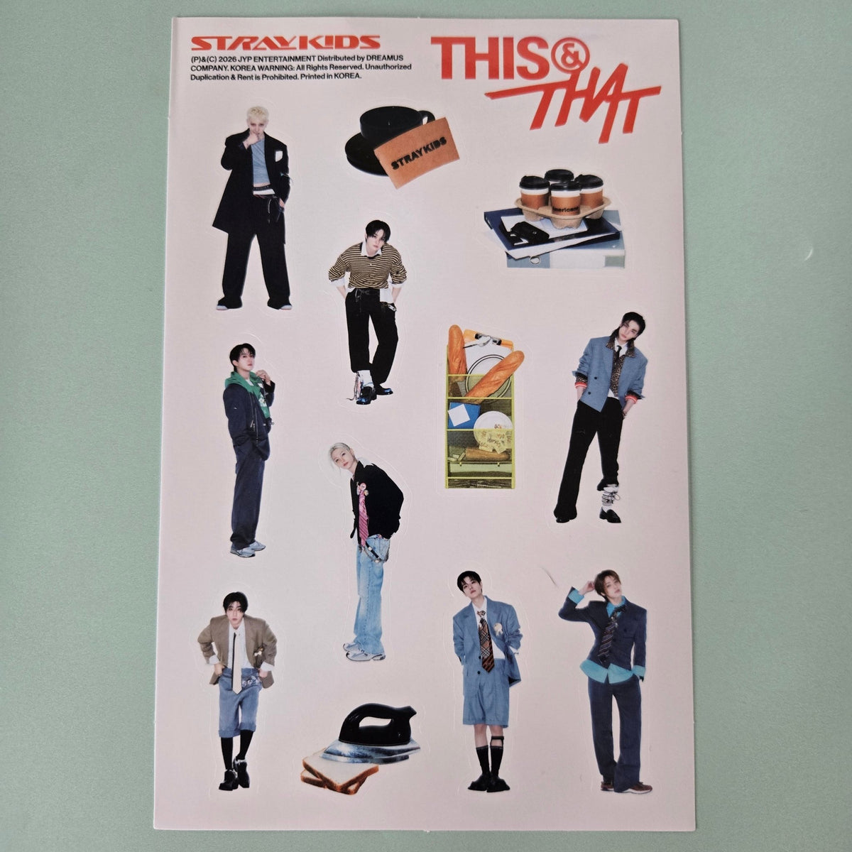 Stray Kids - This & That Album Photocard: & Version Sticker Sheet - KPop Idol