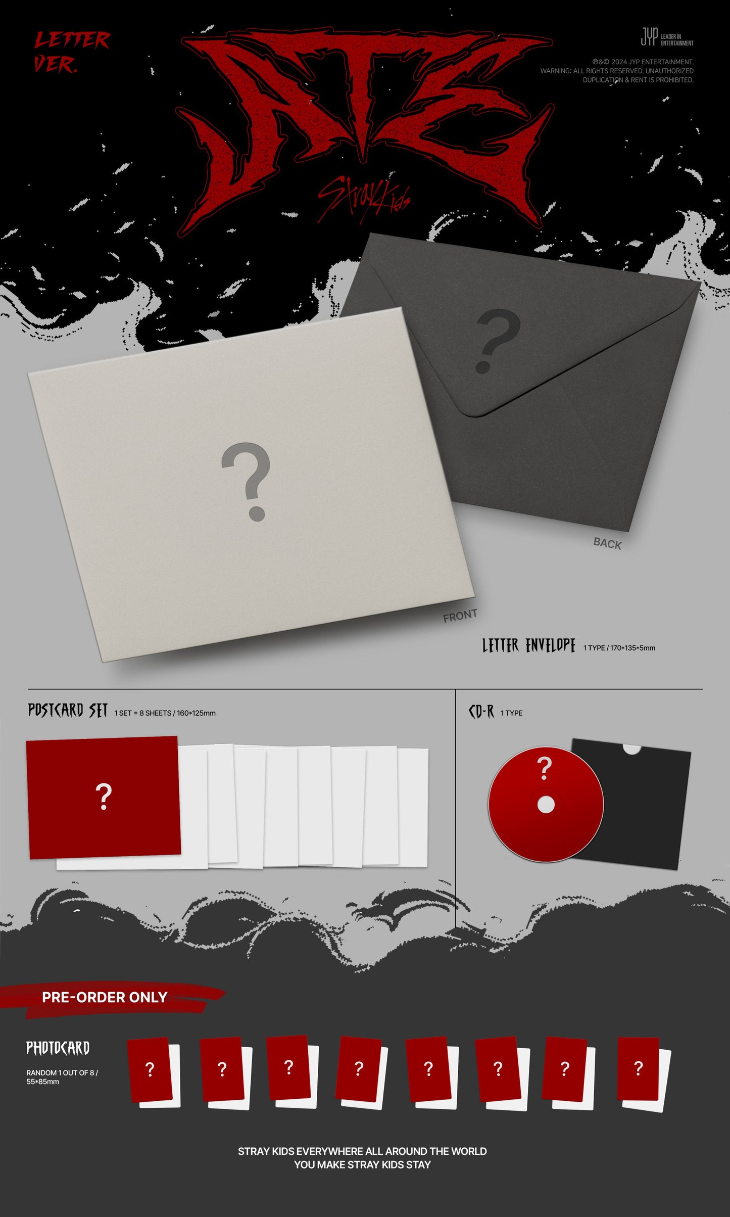 (Pre Order) STRAY KIDS - ATE: Letter Version with Music Korea POB
