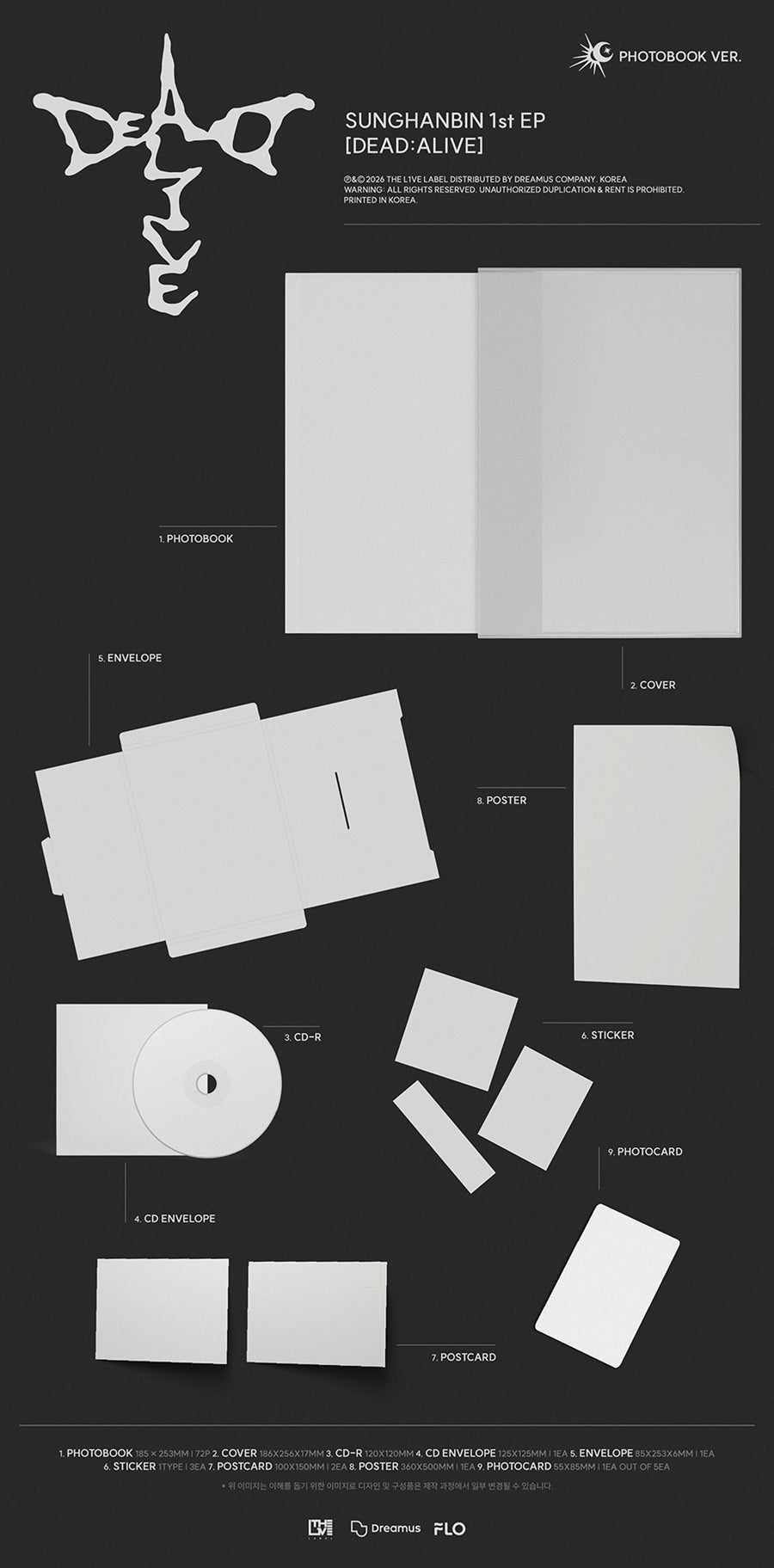 (Pre Order) Sung Hanbin - Dead:Alive - Photobook Ver.