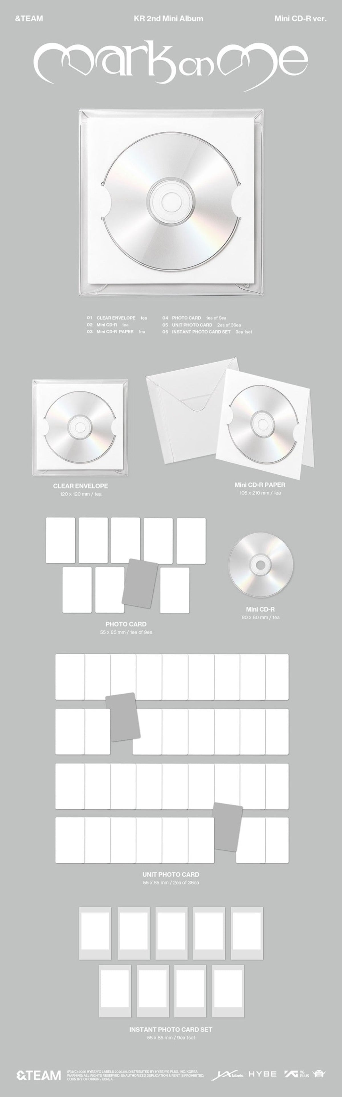 (Pre Order) &Team KR - Mark on Me: Mini CD-R Ver.