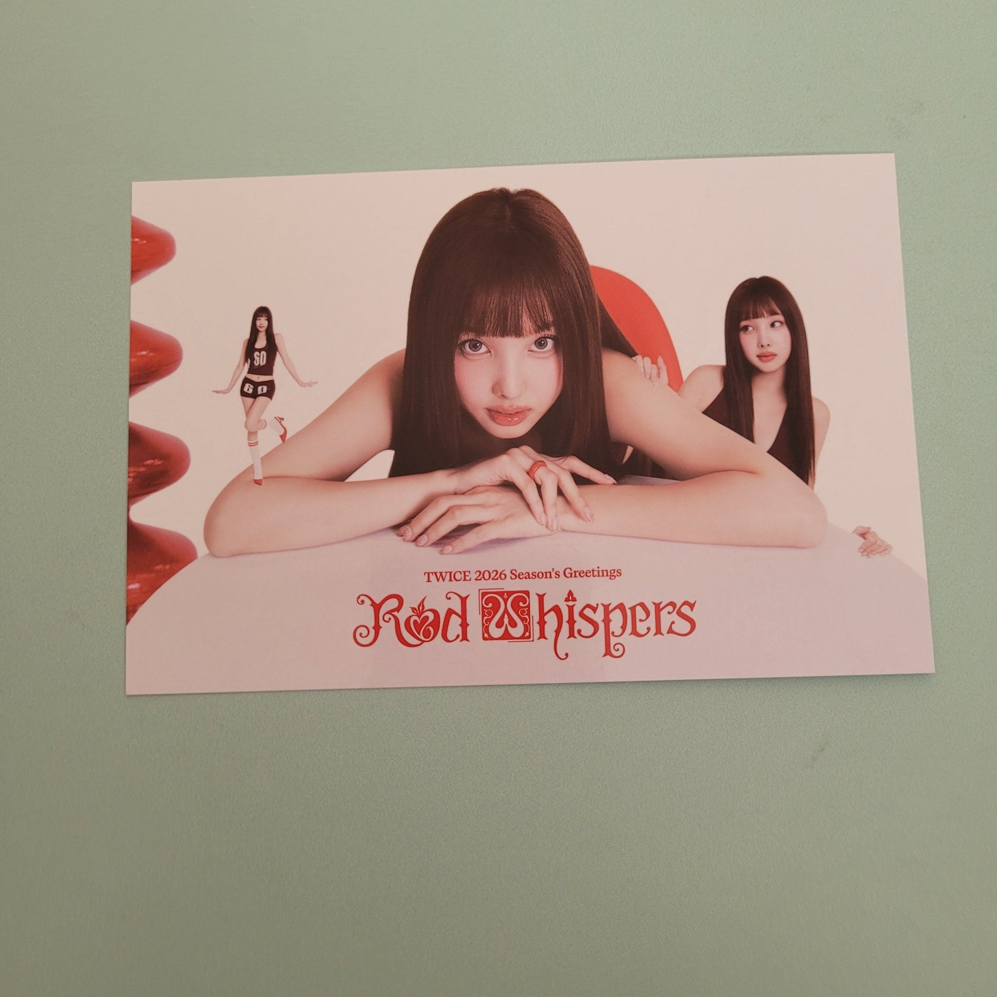 Twice - Season's Greetings 2026: Red Whispers Postcard - KPop Idol