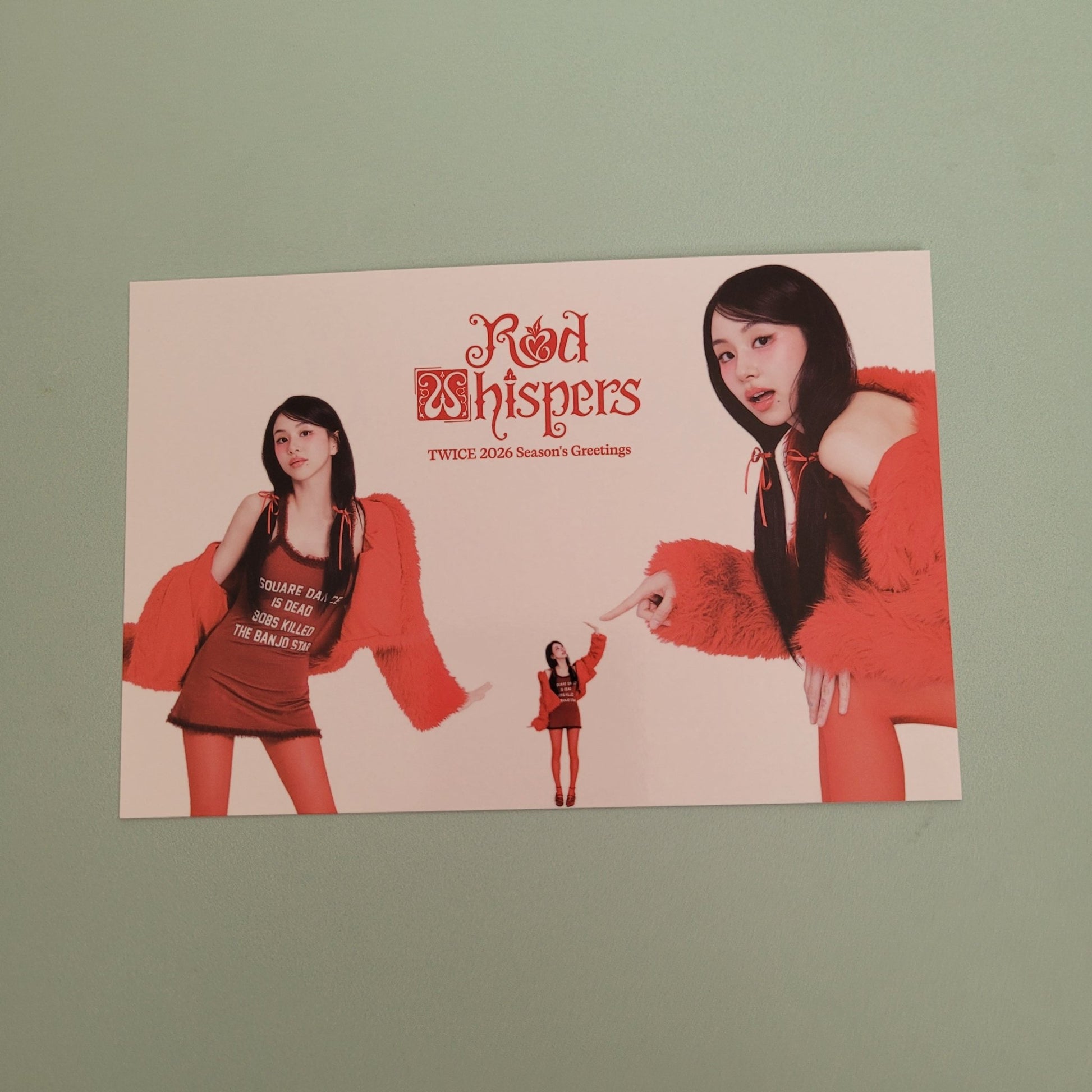 Twice - Season's Greetings 2026: Red Whispers Postcard - KPop Idol