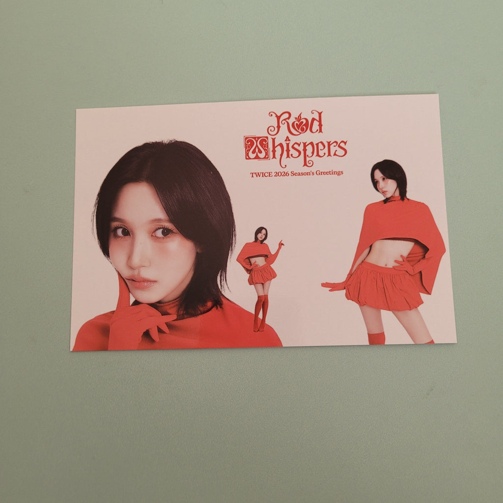 Twice - Season's Greetings 2026: Red Whispers Postcard - KPop Idol