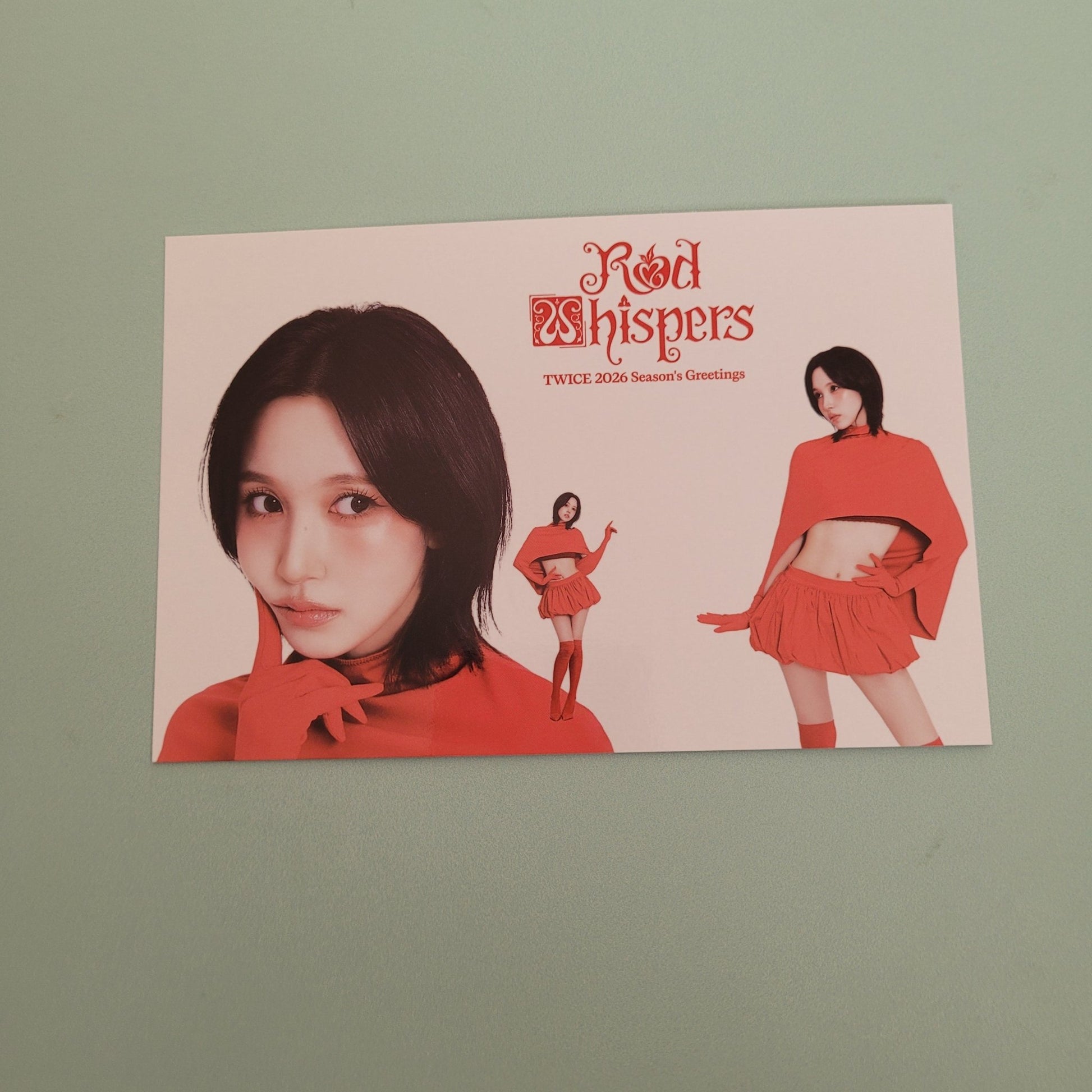 Twice - Season's Greetings 2026: Red Whispers Postcard - KPop Idol