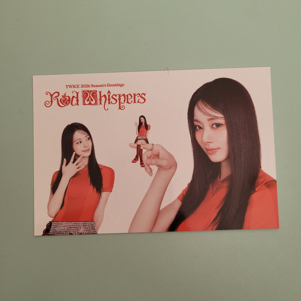 Twice - Season's Greetings 2026: Red Whispers Postcard - KPop Idol