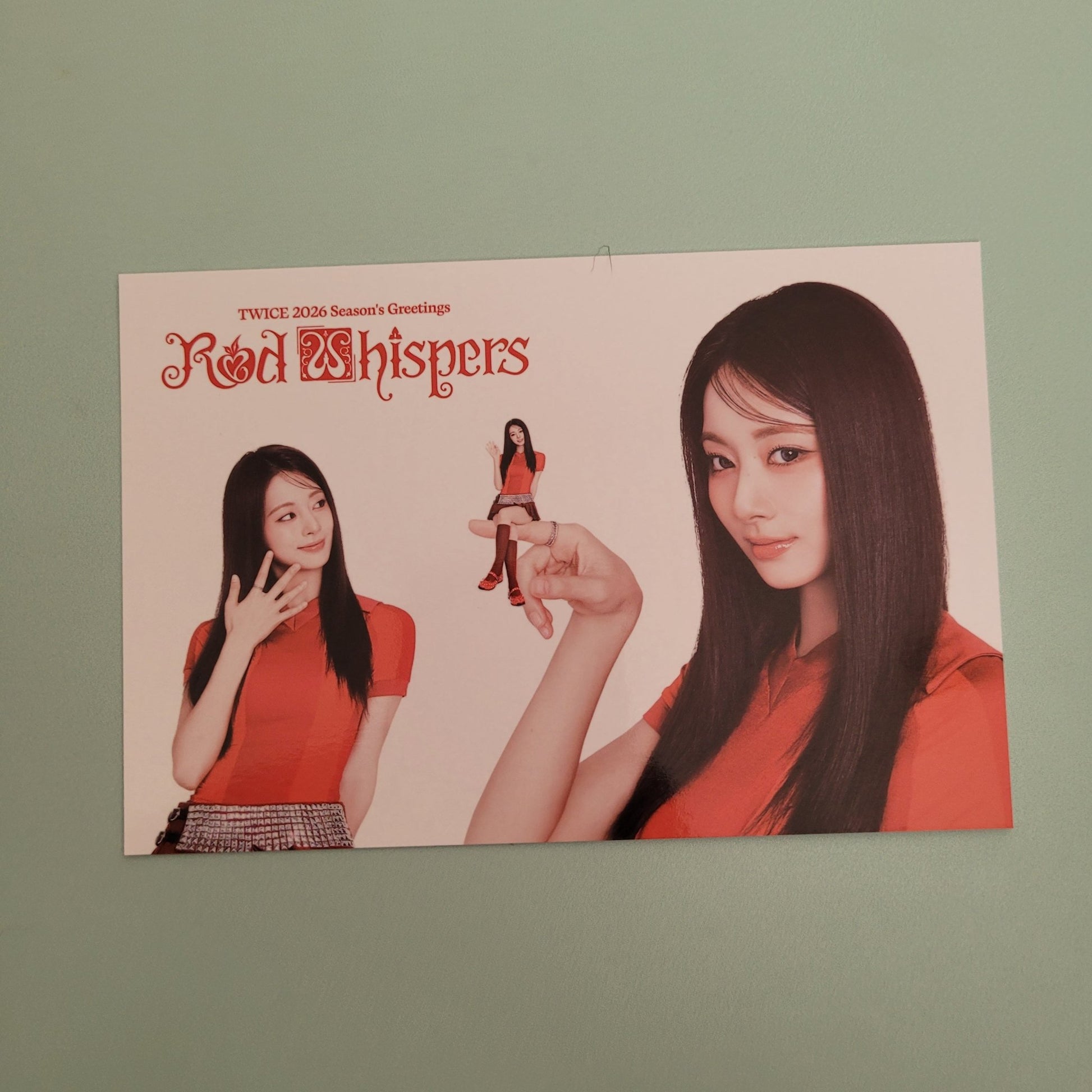 Twice - Season's Greetings 2026: Red Whispers Postcard - KPop Idol