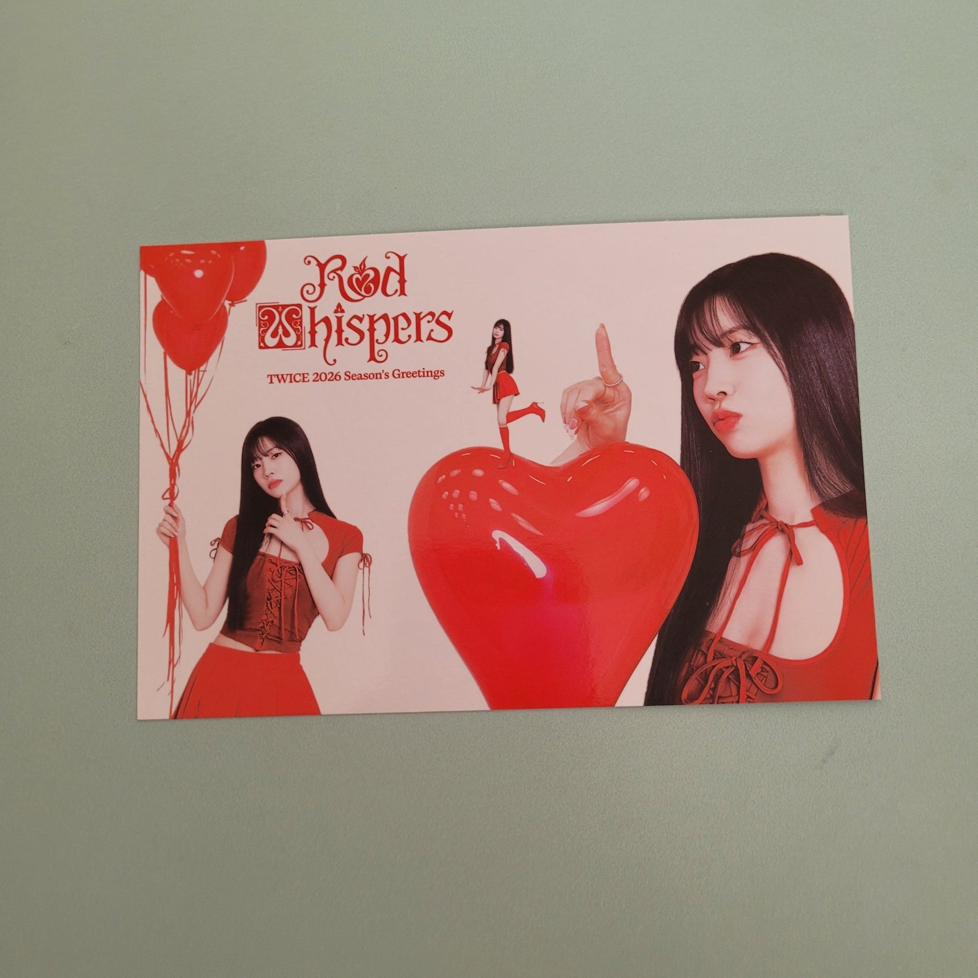 Twice - Season's Greetings 2026: Red Whispers Postcard - KPop Idol