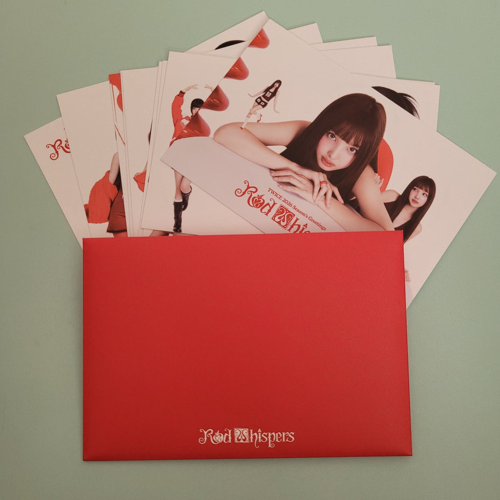 Twice - Season's Greetings 2026: Red Whispers Postcard - KPop Idol