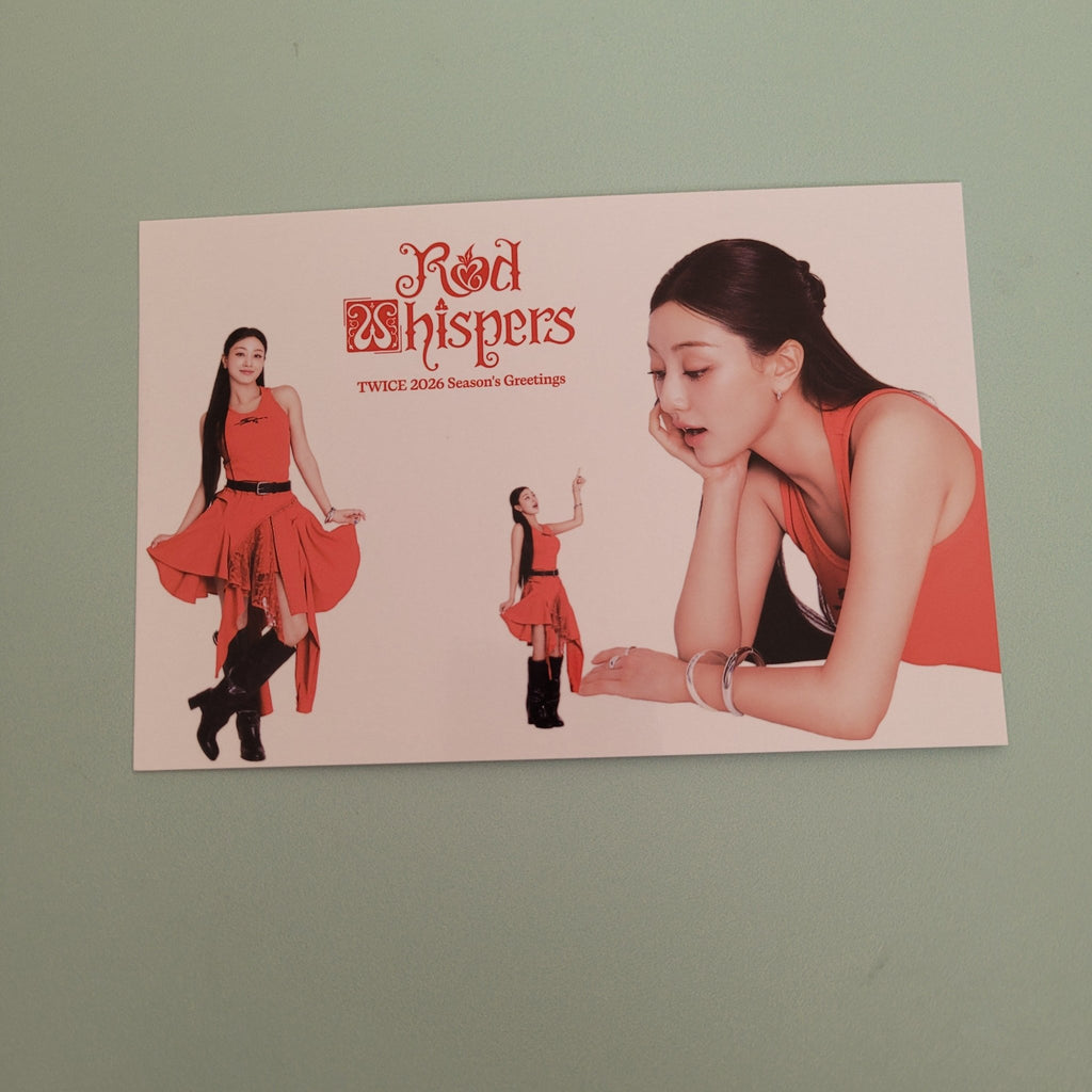 Twice - Season's Greetings 2026: Red Whispers Postcard - KPop Idol