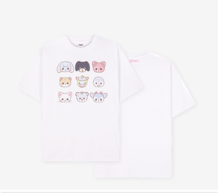 ⏳ Twice - Twice the Thrill Pop Up Official MD: T-SHIRT (White) - Large - KPop Idol