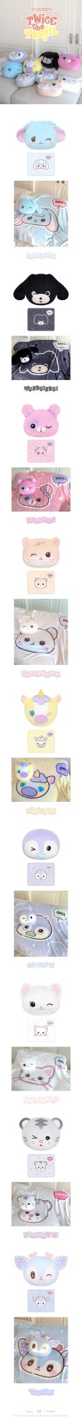 ⏳ Twice - Twice the Thrill Pop Up Official MD: TDOONGZ CUSHION BLANKET - KPop Idol