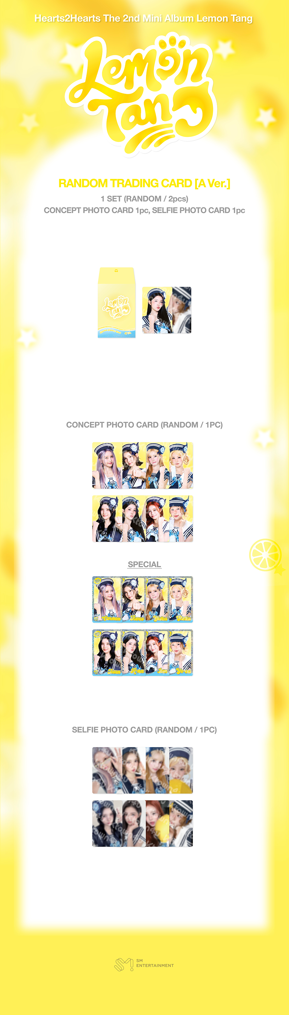 (Pre Order) Hearts2Hearts - Lemon Tang Pop Up Official MD: RANDOM TRADING CARD (A Ver.)