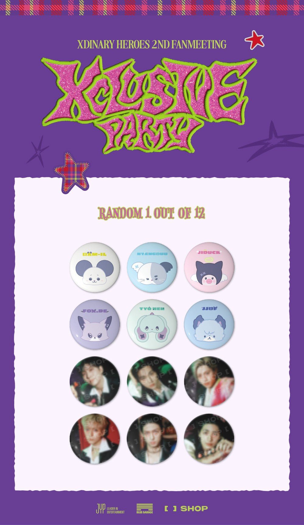Xdinary Heroes - 2nd Fanmeeting Xclusive Party Official MD: TRADING CAN BADGE - KPop Idol