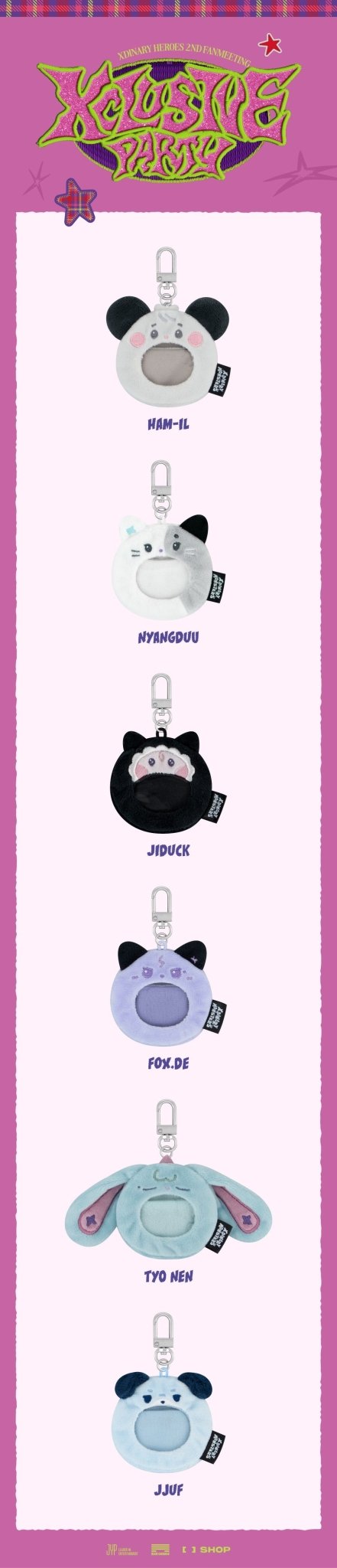 Xdinary Heroes - 2nd Fanmeeting Xclusive Party Official MD: Xdinary Monsters CAN BADGE HOLDER - KPop Idol