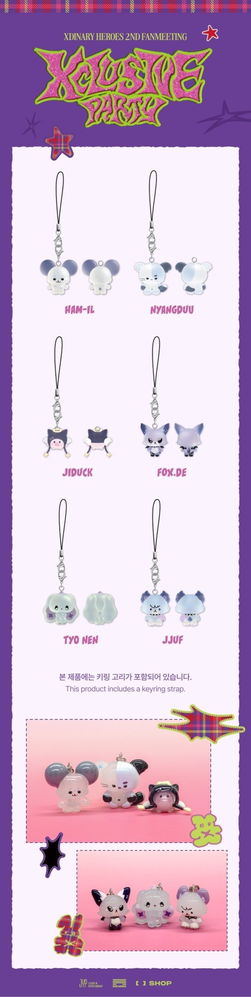 Xdinary Heroes - 2nd Fanmeeting Xclusive Party Official MD: Xdinary Monsters MINI CHARM - KPop Idol