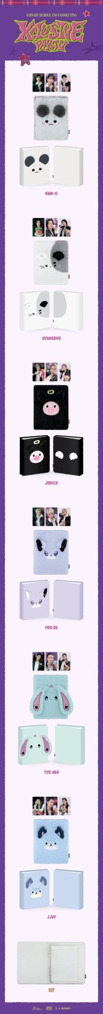 Xdinary Heroes - 2nd Fanmeeting Xclusive Party Official MD: Xdinary Monsters PLUSH PHOTO BINDER - KPop Idol