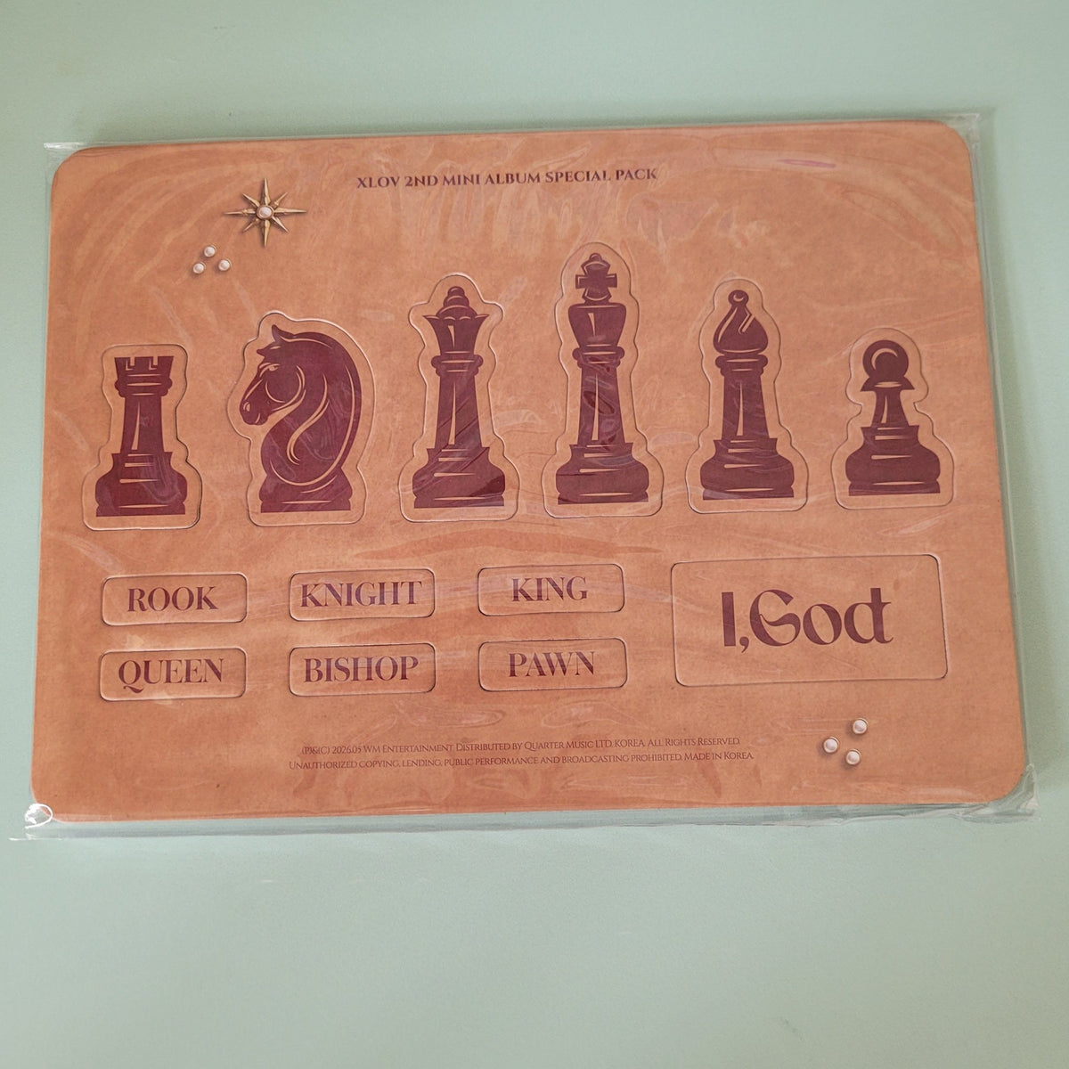 XLOV - I, God Special Pack Inclusions: Chess Piece Set - KPop Idol