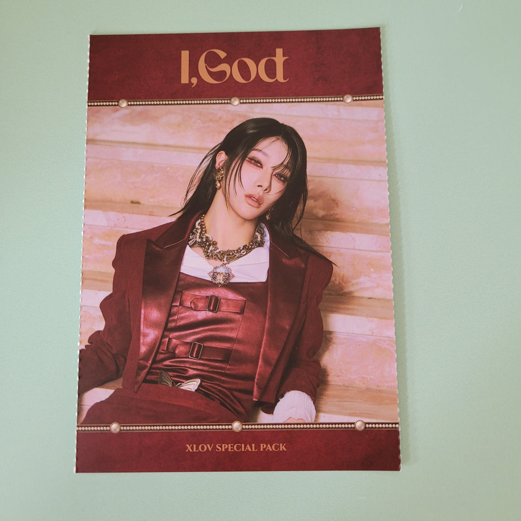 XLOV - I, God Special Pack Inclusions: Perforated Postcard - KPop Idol