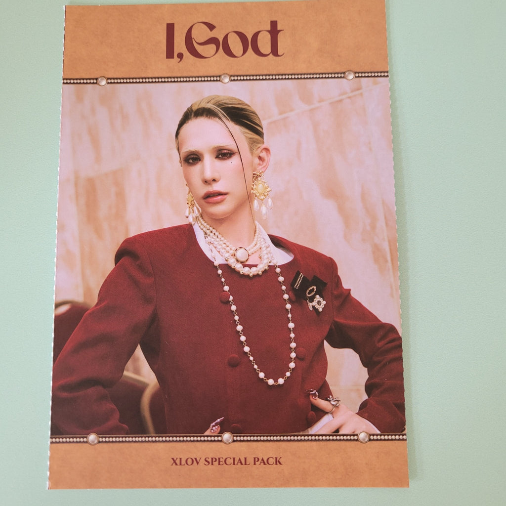 XLOV - I, God Special Pack Inclusions: Perforated Postcard - KPop Idol