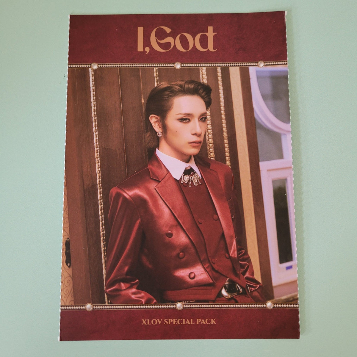 XLOV - I, God Special Pack Inclusions: Perforated Postcard - KPop Idol