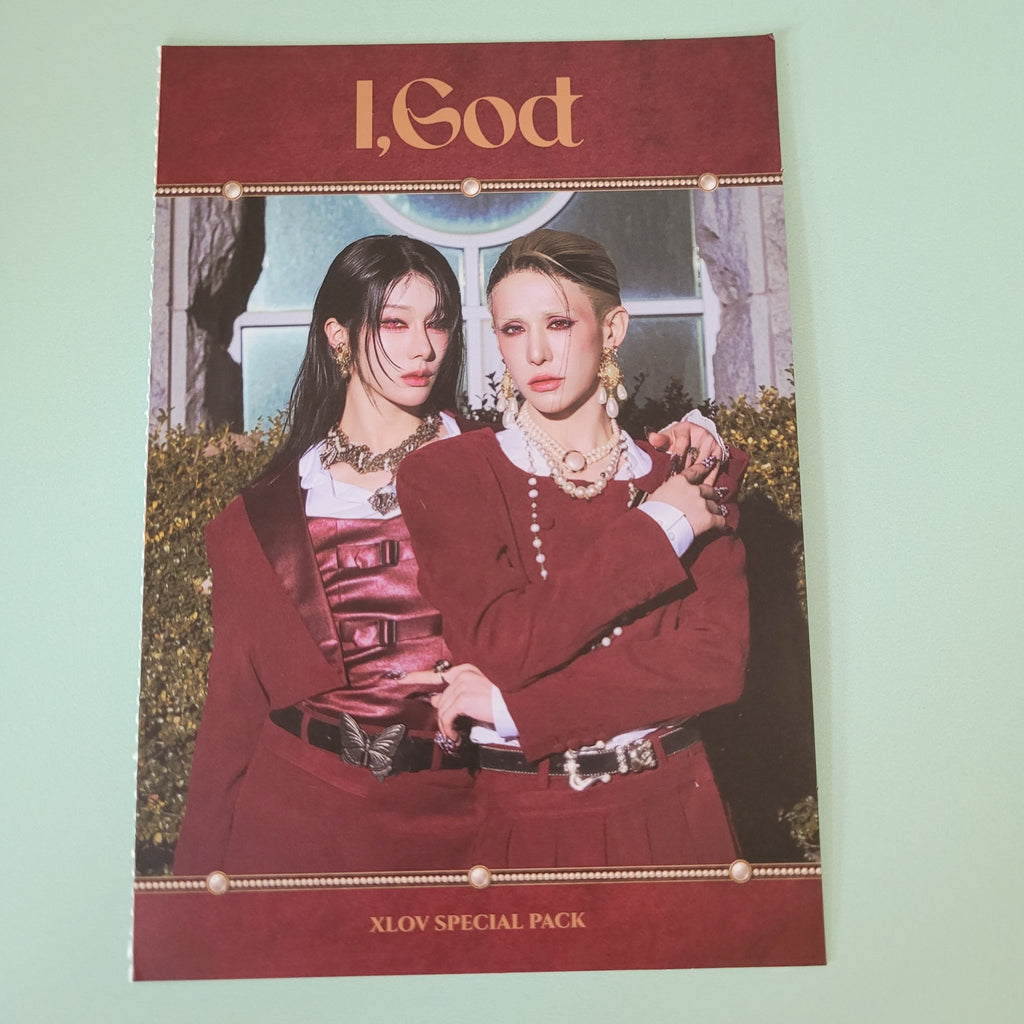 XLOV - I, God Special Pack Inclusions: Perforated Postcard - KPop Idol