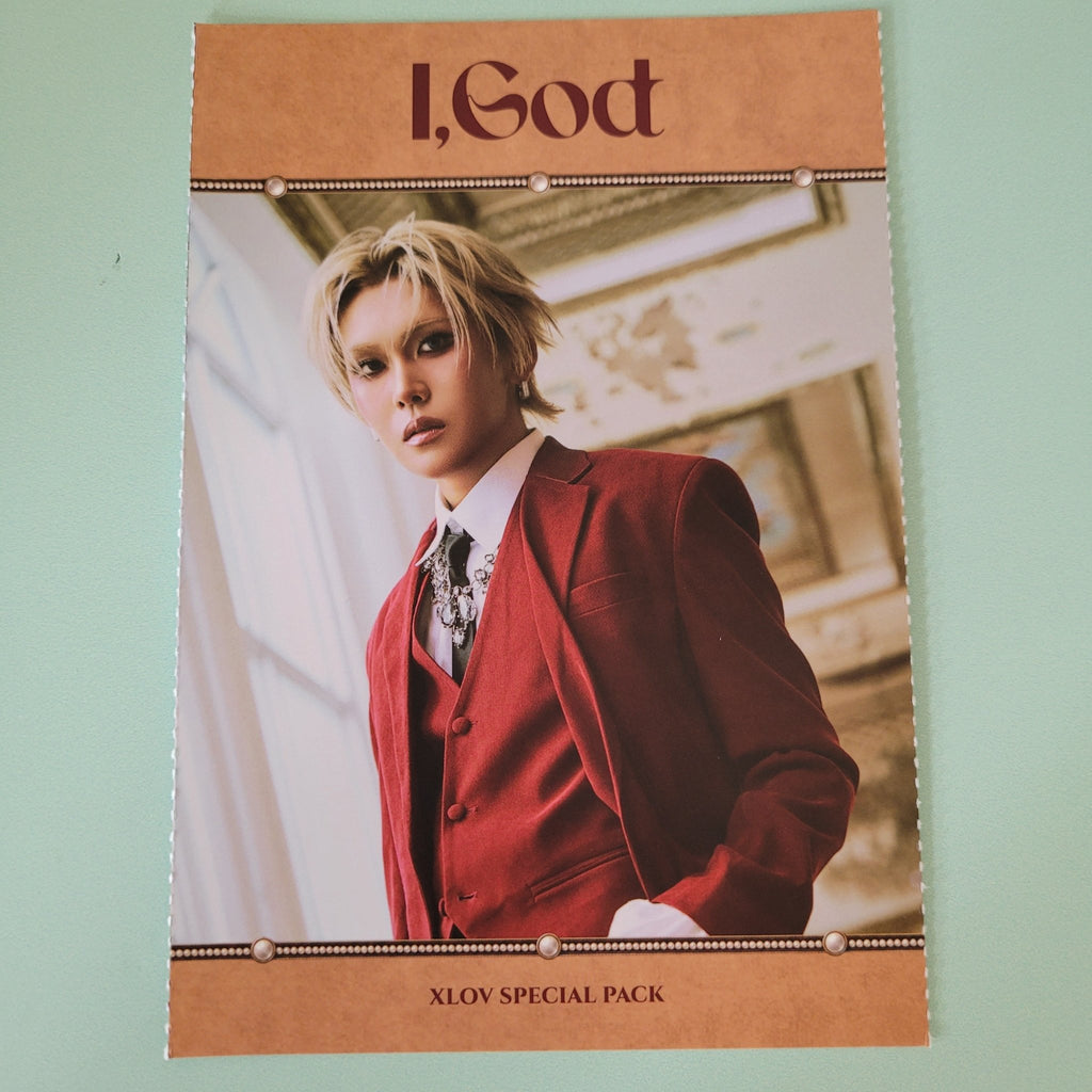 XLOV - I, God Special Pack Inclusions: Perforated Postcard - KPop Idol