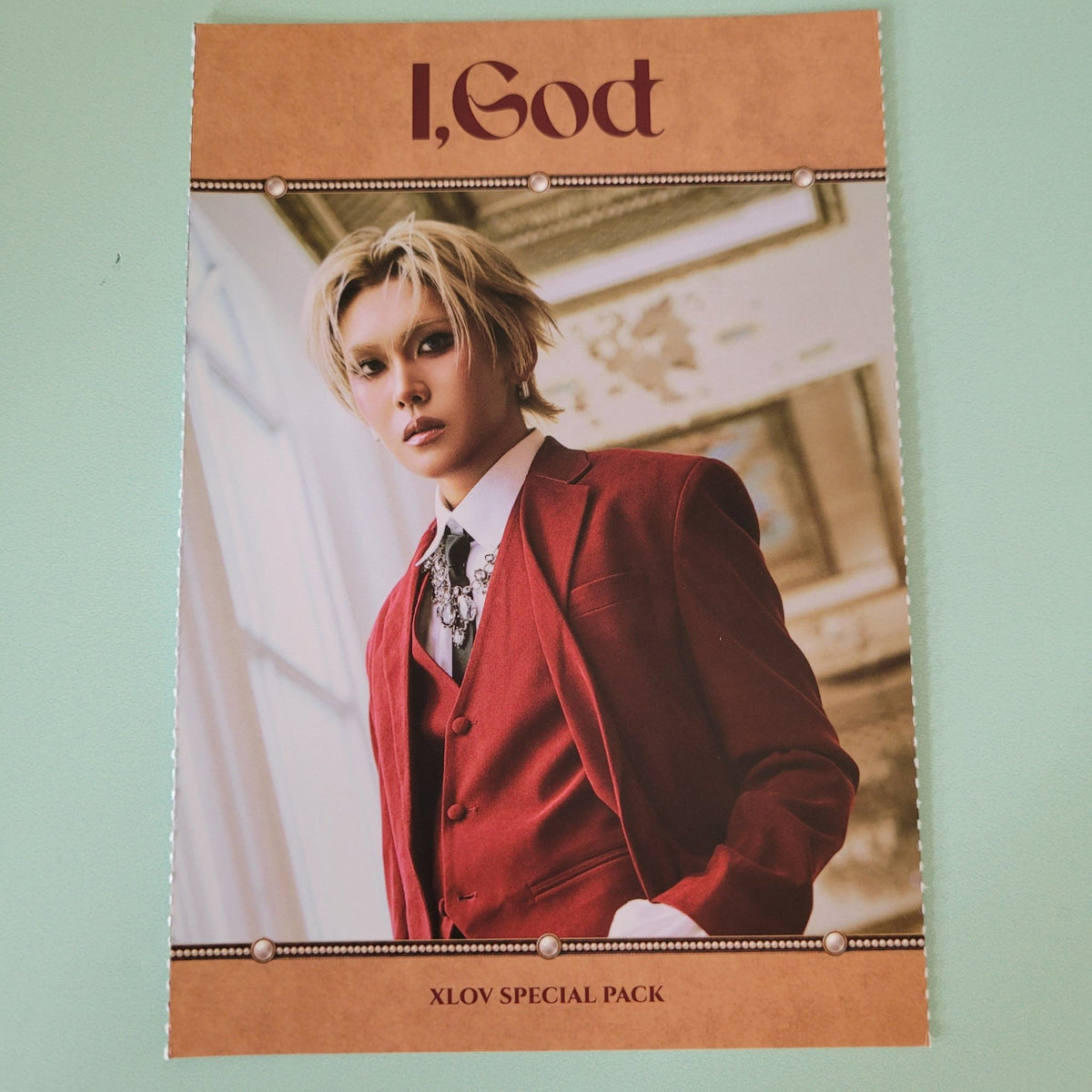 XLOV - I, God Special Pack Inclusions: Perforated Postcard - KPop Idol