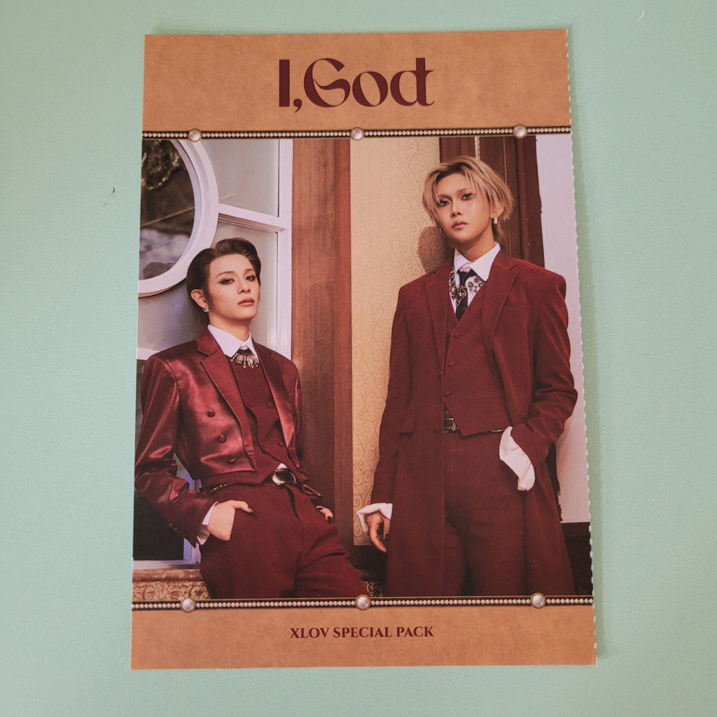 XLOV - I, God Special Pack Inclusions: Perforated Postcard - KPop Idol