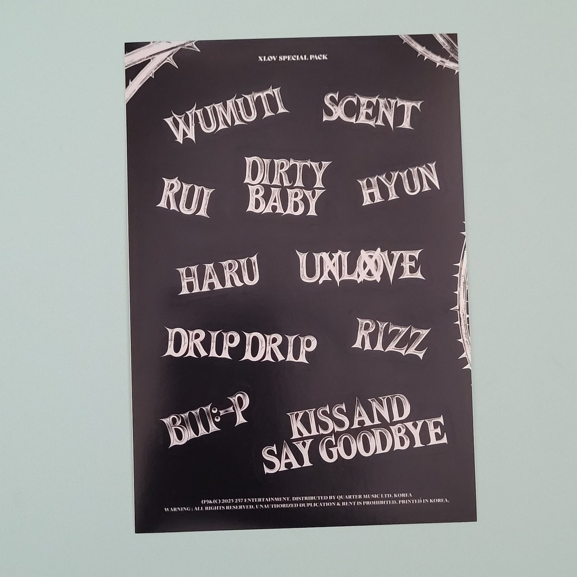 XLOV - UXLXVE Sticker Sheet - KPop Idol