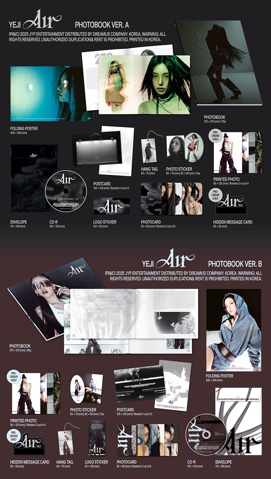 Yeji - Air Photobook Version (version choice) - KPop Idol